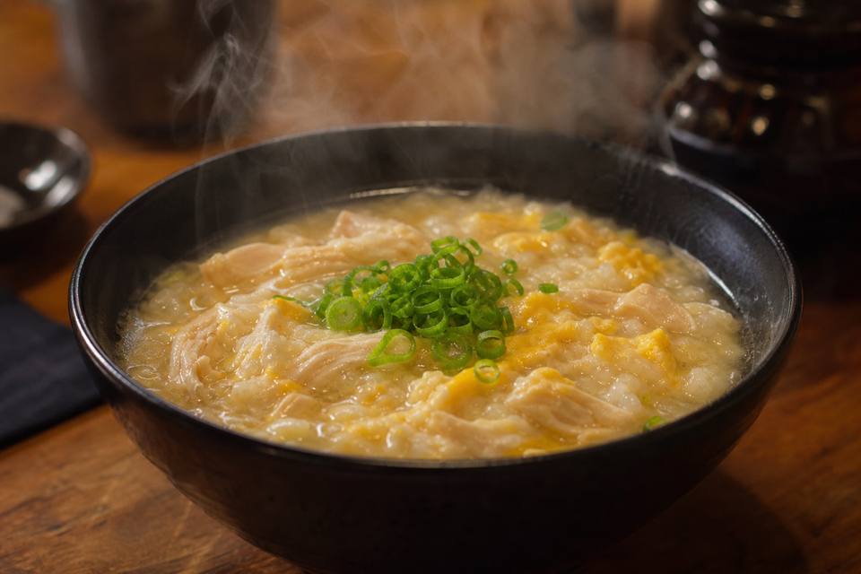 鶏スープの雑炊