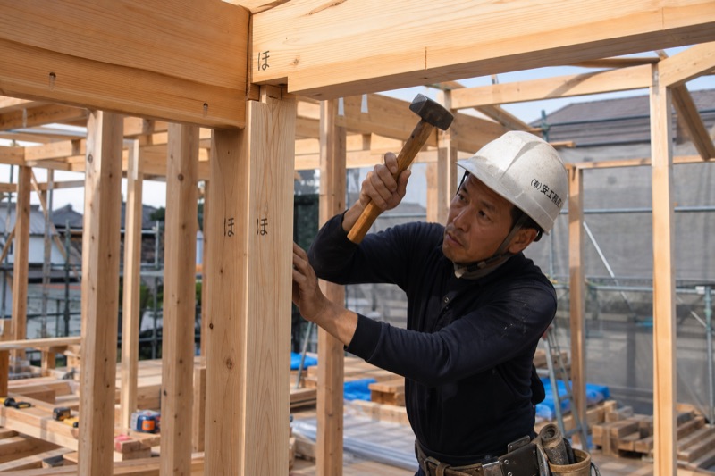 注文住宅の建て方工事
