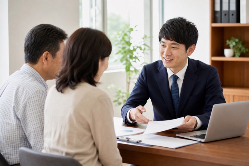面談でご状況をうかがう様子